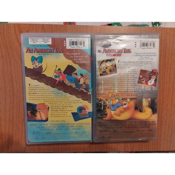 An American Tail & Fievel Goes West Clamshell VHS Lot - Don Bluth - Picture 6 of 7